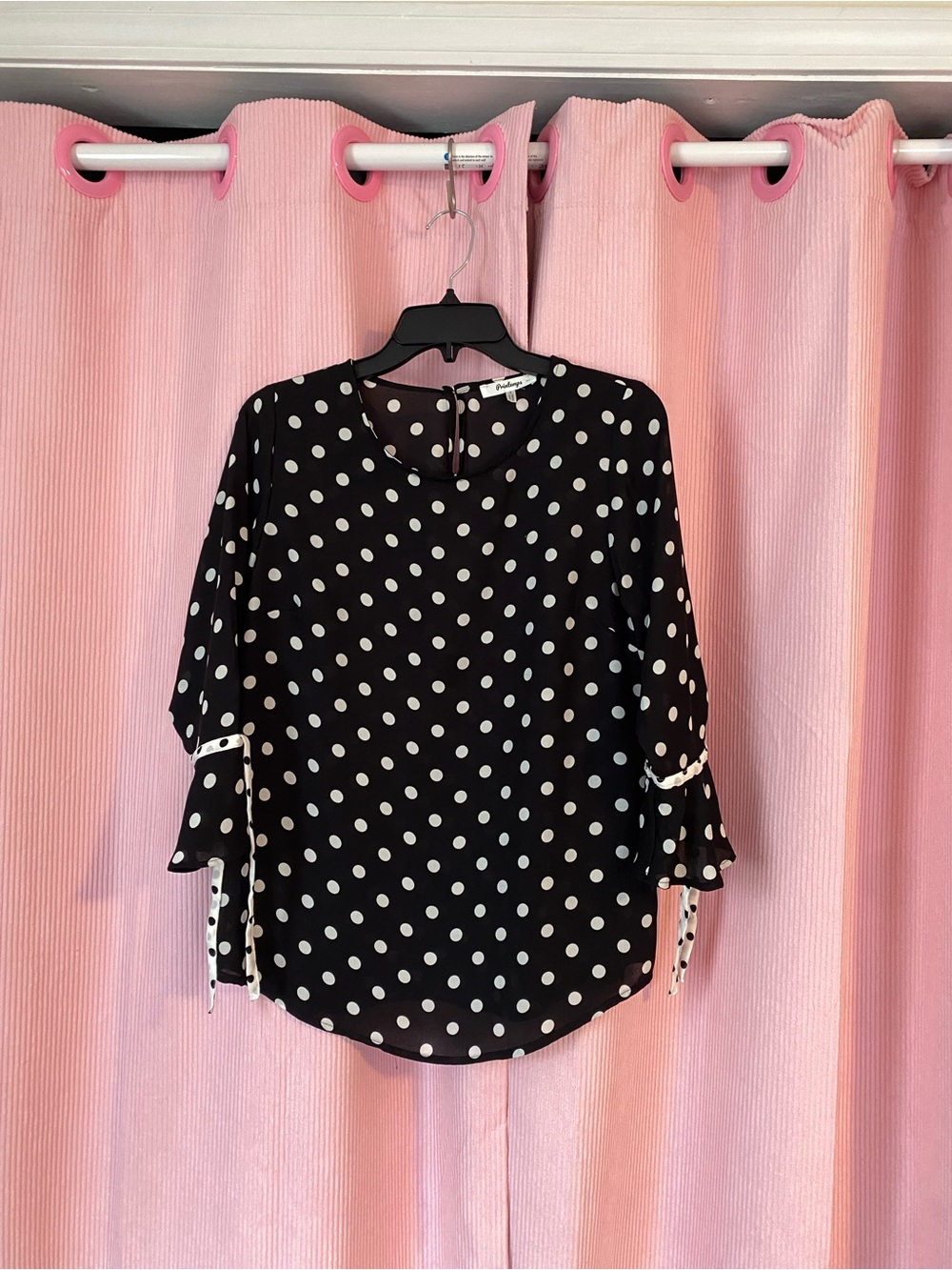 Black and White Polka Dot Blouse